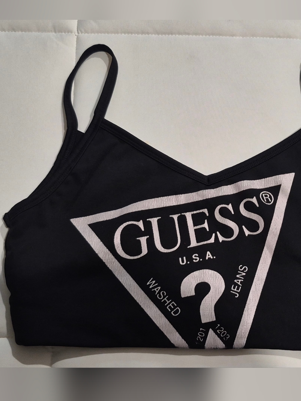 GUESS Black Logo Bralette